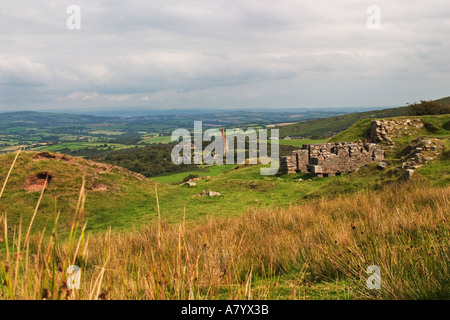 Vista da est Bodmin Moor nei pressi di tirapiedi Cornovaglia verso Plymouth in Devon UK Foto Stock