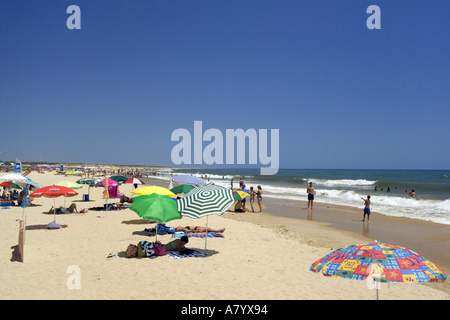 Monte Gordo beach, Algarve Orientale, Portogallo Foto Stock