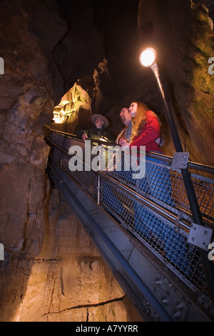 Vista interna della Caverna del Mammuth, il Parco nazionale di Mammoth Cave, grotta City, Kentucky Foto Stock