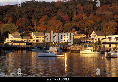 Boothbay Harbor, ME. Boothbay Harbor, Maine in caduta. Foto Stock