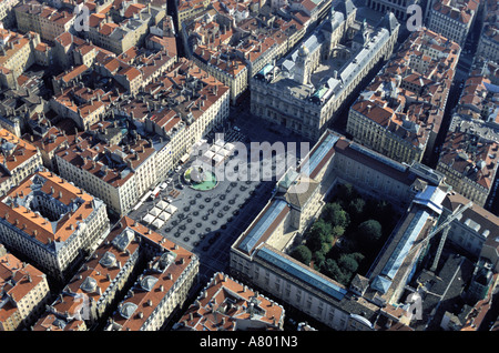 Francia, Rhône (69), Lione, place Terreaux,vista aerea Foto Stock