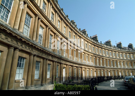 Il Circus è un esempio di architettura Georgiana nella città di Bath, Somerset, Inghilterra Foto Stock