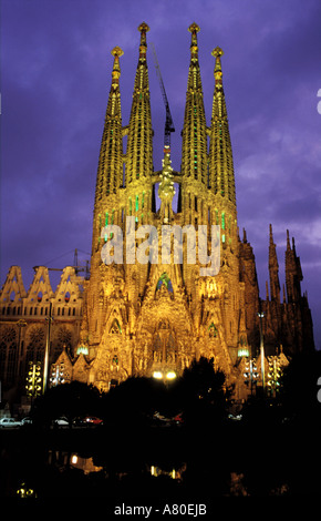 In Spagna, in Catalogna, Barcellona, Sagrada Familia di Antoni Gaudi Foto Stock