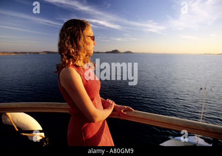 L'Egitto, la Nubia, lago Nasser, crociera sul Kasr Ibrim Foto Stock