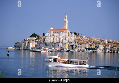 Croazia, Istria Rovigno Harbour Foto Stock
