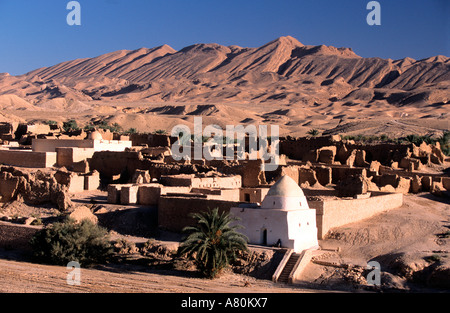 Tunisia Tunisia meridionale, oasi di montagna, villaggio di Tamerza Foto Stock