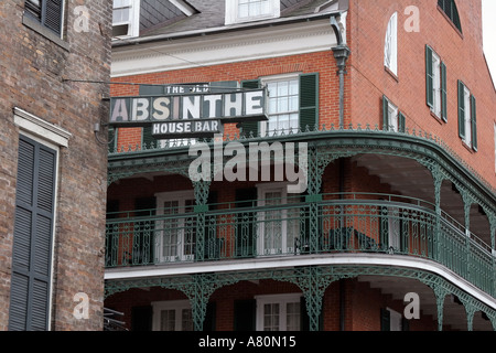 La vecchia casa di Assenzio Absinthe Bar Bourbon Street a New Orleans in Louisiana Foto Stock