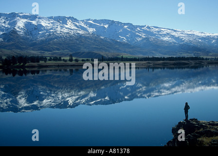 Il lago di Dunstan Pisa gamma Central Otago Foto Stock