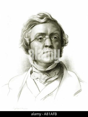 William Makepeace Thackeray 1811-1863. Romanziere inglese. A partire da un disegno di Samuel Lawrence. Foto Stock