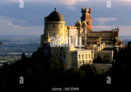 Il Portogallo, Estremadura Provincia, Sintra, pena il Palazzo Nazionale (Palacio Nacional da Pena) Foto Stock