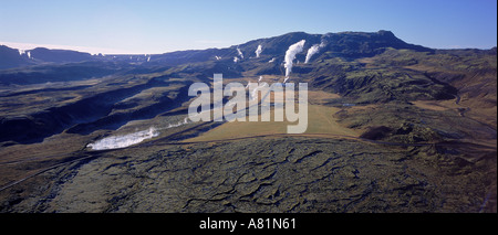 Nesjavellir centrale geotermica a sud dell'Islanda Foto Stock