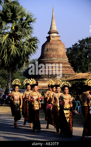 Thailandia, Sukhothai, parco storico, Loi krathong Festival (novembre) Foto Stock