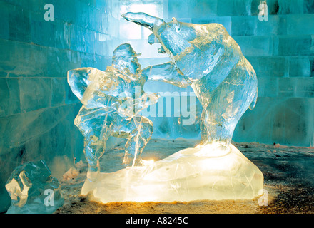 Hotel di ghiaccio nr. Kiruna, Jukkasjarvi, Lappland, Svezia Foto Stock