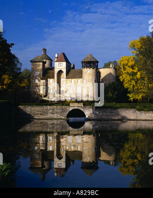 Il XV secolo Château de Sercy a nord di Cluny Saône et Loire Francia Borgogna Foto Stock