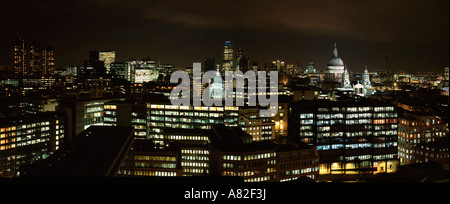 Elevato livello ampio angolo pnoramic shot di City of London Foto Stock