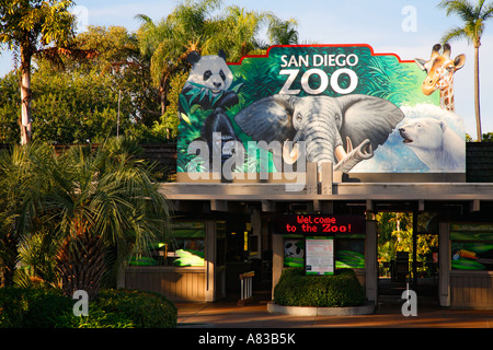 Entrata allo Zoo di San Diego Balboa Park di San Diego in California Foto Stock