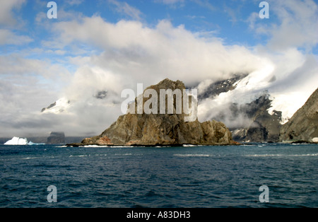Storica Isola di elefante, Antartide è il sito di Sir Ernest Shackleton eroico salvataggio di 22 dei suoi uomini Foto Stock