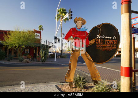 Negozi nella Città Vecchia di Scottsdale Arizona Foto Stock