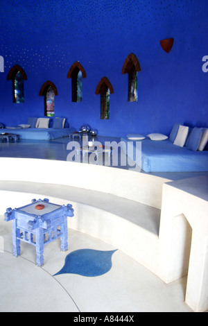 Sala relax con 'star'' soffitto a spettacolarmente progettato Nilaya Hermitage boutique hotel in Goa in India Foto Stock