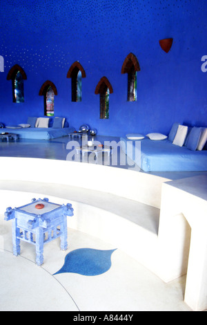 Sala relax con 'star'' soffitto a spettacolarmente progettato Nilaya Hermitage boutique hotel in Goa in India Foto Stock