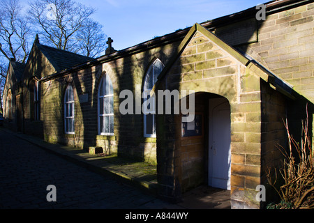 Vecchia scuola in camera che Charlotte Bronte insegnato in Haworth West Yorkshire Inghilterra Foto Stock