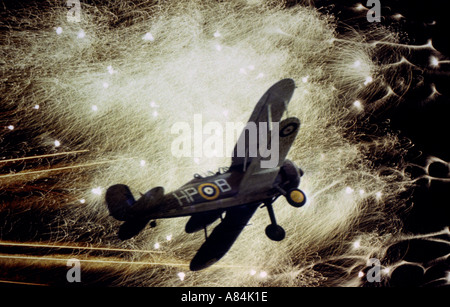 Gloster Gladiator biplano in azione Foto Stock
