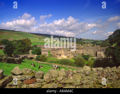 Villaggio di Thwaite vicino Hawes nello Yorkshire Dales National Park England Regno Unito Foto Stock