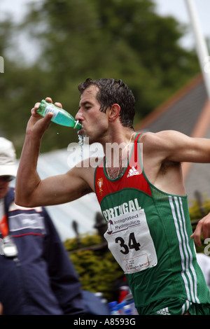 Atleta reidratazione Foto Stock