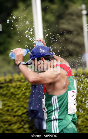 Atleta reidratazione Foto Stock