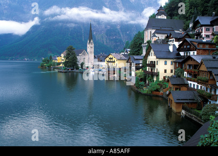 Il villaggio di Hallstatt Austria Foto Stock