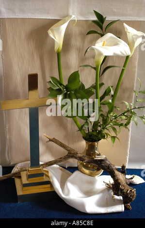 Altare complemento a tempo di Pasqua Foto Stock