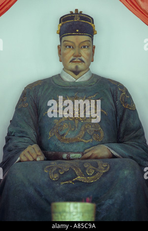 Zheng Chenggong Cheng Cheng Kung Koxinga statua nel Santuario di Tainan Taiwan Foto Stock