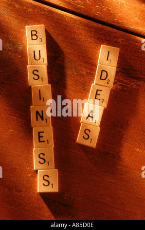 Scrabble lettere per il business Foto Stock