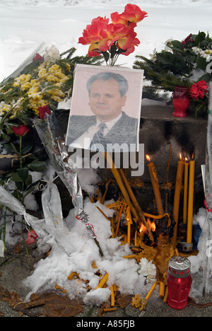 Memoriale di Slobodan Milosevic a Banja Luka centro città la Repubblica Srpska in Bosnia Erzegovina Foto Stock