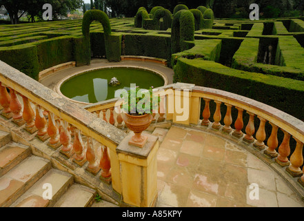 Barcellona Labirinto di Horta Barcellona Catalonia Spagna Foto Stock