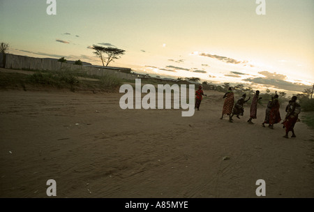 Lokichogio o Loki è a 30 km dal confine con il sud Sudan in Turkana District, a nord-ovest del Kenya. Foto Stock