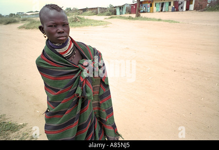 Lokichogio o Loki è a 30 km dal confine con il sud Sudan in Turkana District, a nord-ovest del Kenya. Foto Stock