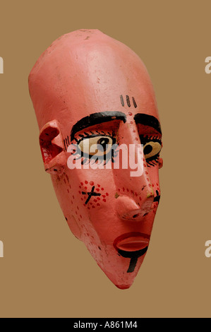 Maschera Okuyi, nota anche come Mukudj o Mukuyi, che sono maschere africane tradizionali create dal popolo Punu del Gabon. Africa Foto Stock