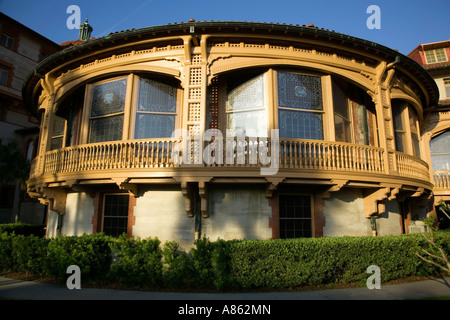 L'esterno della sala da pranzo a Flagler college di alloggiamento del tiffany vetrate sant Agostino florida USA Foto Stock