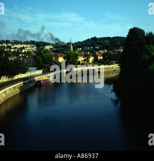 Prima Park College sul fuoco circa 1991 Bath Somerset Inghilterra Foto Stock