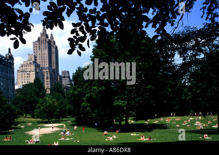 Il Central Park di New York City Stati Uniti Manhattan Foto Stock