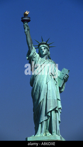 Statua della Libertà New York Manhattan icona di simbolo Foto Stock