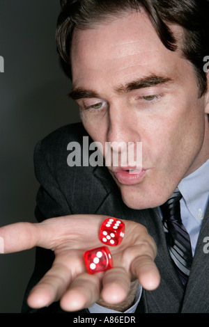 Imprenditore plinti di soffiatura Foto Stock