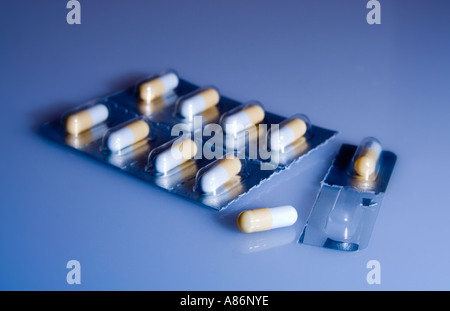 Confezione blister di Tamiflu capsule Foto Stock