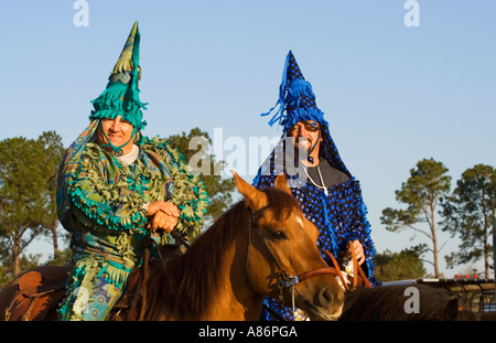 Courir du Mardi Gras Mardi Gras correre a cavallo prima del 2006 eseguire Chiesa punto la Louisiana USA Foto Stock