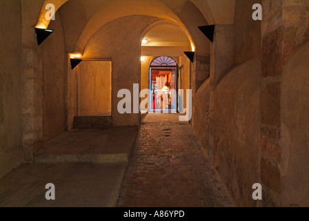 Longue Traboule 54 rue Saint Jean in Sint Jean quartiere Vieux Lyon Foto Stock