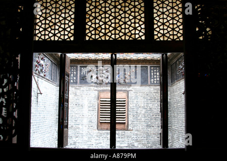 Interno della UAE Lou Mansion, Macau Casa cinese, Macao Foto Stock