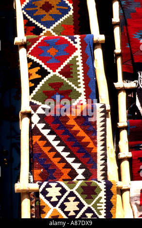 Indian coperte carpet rug Santa Fe New Mexico Stati Uniti d'America Foto Stock