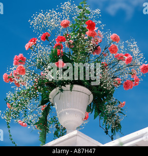 Composizioni floreali, Battaglia dei Fiori, St Helier, Jersey, Isole del Canale, Regno Unito Foto Stock