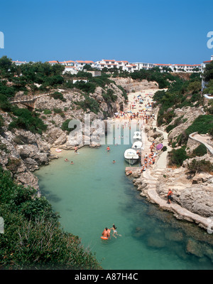 Cala'n Forcat, Menorca, isole Baleari, Spagna Foto Stock
